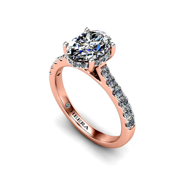 Alma Oval Cut Solitaire Engagement Ring in Rose Gold - HEERA DIAMONDS