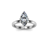 Alora Marquise Cut Solitaire Engagement Ring in Platinum - HEERA DIAMONDS