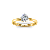 Ava Round Brilliant Solitaire Engagement Ring in Yellow Gold - HEERA DIAMONDS