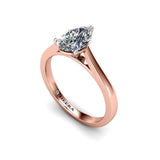 Bella Pear Cut Solitaire Engagement Ring in Rose Gold - HEERA DIAMONDS