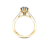 Cassia Round Brilliant 6 Claw Solitaire Engagement Ring in Yellow Gold - HEERA DIAMONDS