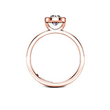 Chastity Round Brilliant Rubover Solitaire Engagement Ring in Rose Gold - HEERA DIAMONDS