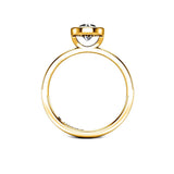 Chastity Round Brilliant Rubover Solitaire Engagement Ring in Yellow Gold - HEERA DIAMONDS