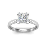 Derora Princess Cut Solitaire Engagement Ring in Platinum - HEERA DIAMONDS