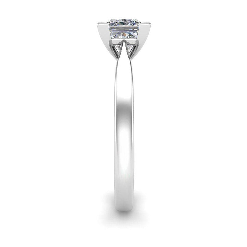 Derora Princess Cut Solitaire Engagement Ring in Platinum - HEERA DIAMONDS