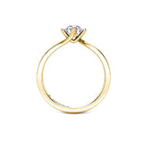 Derora Round Brilliant Solitaire Engagement Ring in Yellow Gold - HEERA DIAMONDS