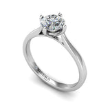 Eliana Round Brilliant Solitaire Engagement Ring in Platinum - HEERA DIAMONDS
