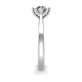 Eliana Round Brilliant Solitaire Engagement Ring in Platinum - HEERA DIAMONDS