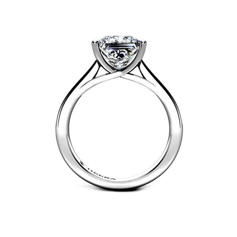Elysia Princess Cut Solitaire Engagement Ring in Platinum - HEERA DIAMONDS