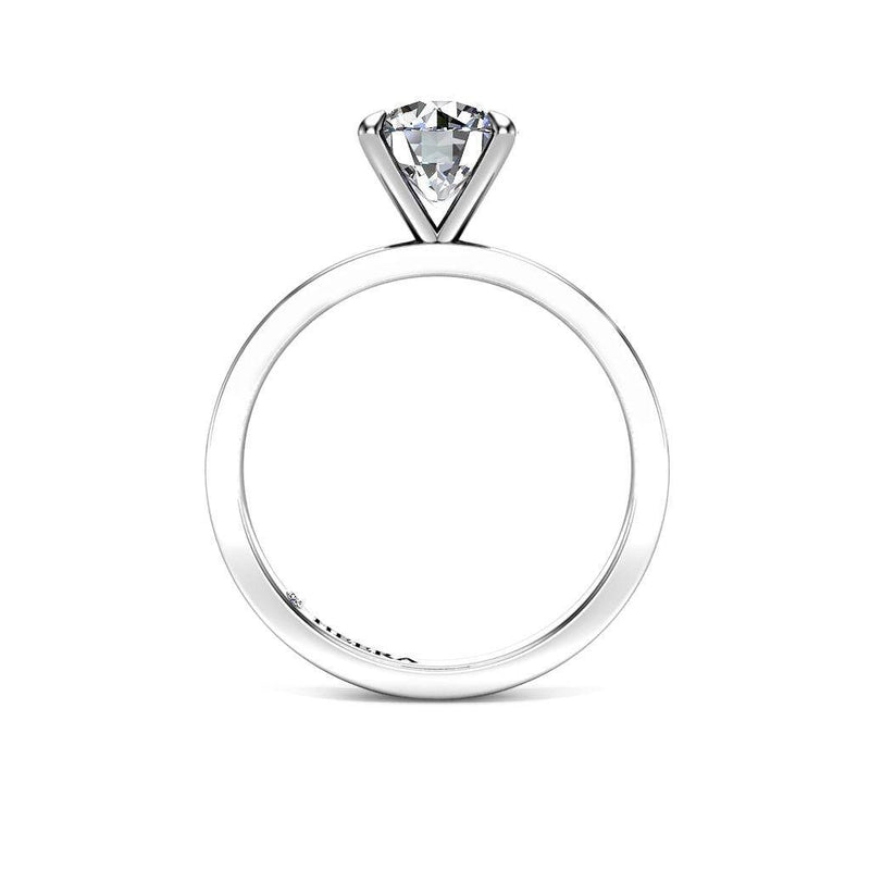 Ermina Round Brilliant Solitaire Engagement Ring in Platinum - HEERA DIAMONDS