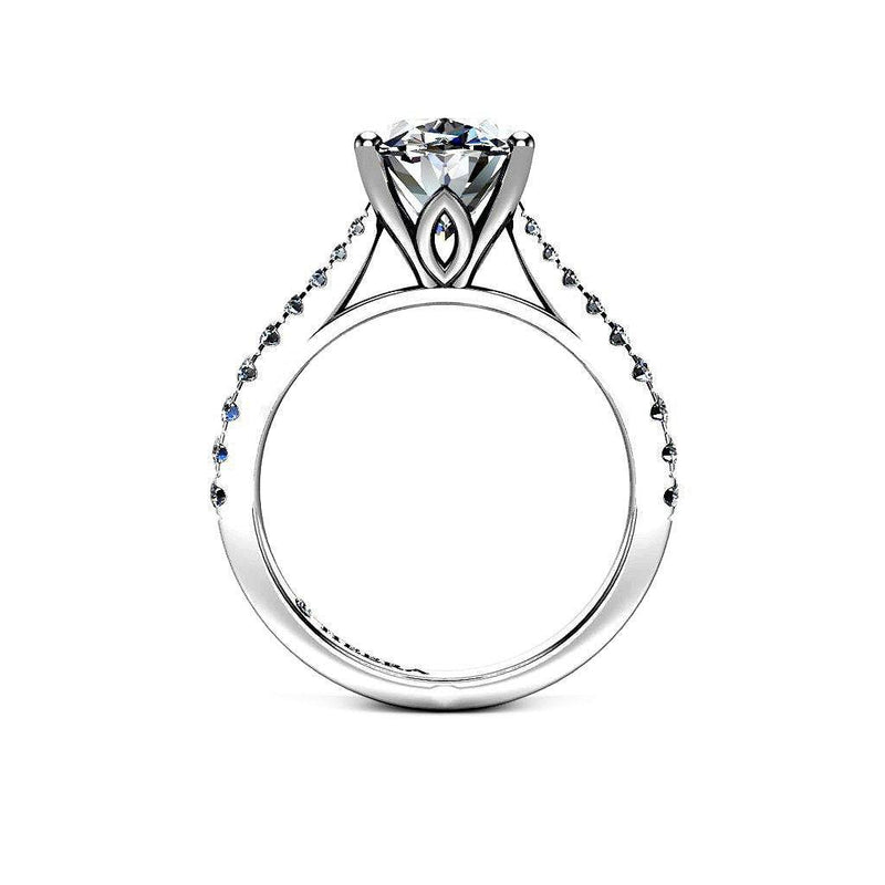 Karmella Oval Cut Solitaire Engagement Ring in Platinum - HEERA DIAMONDS
