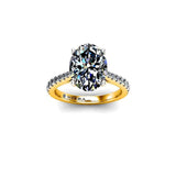 Karmella Oval Cut Solitaire Engagement Ring in yellow Gold - HEERA DIAMONDS