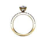 Laveela Pear Cut Engagement Ring with Diamond Shoulders in Yellow Gold - HEERA DIAMONDS
