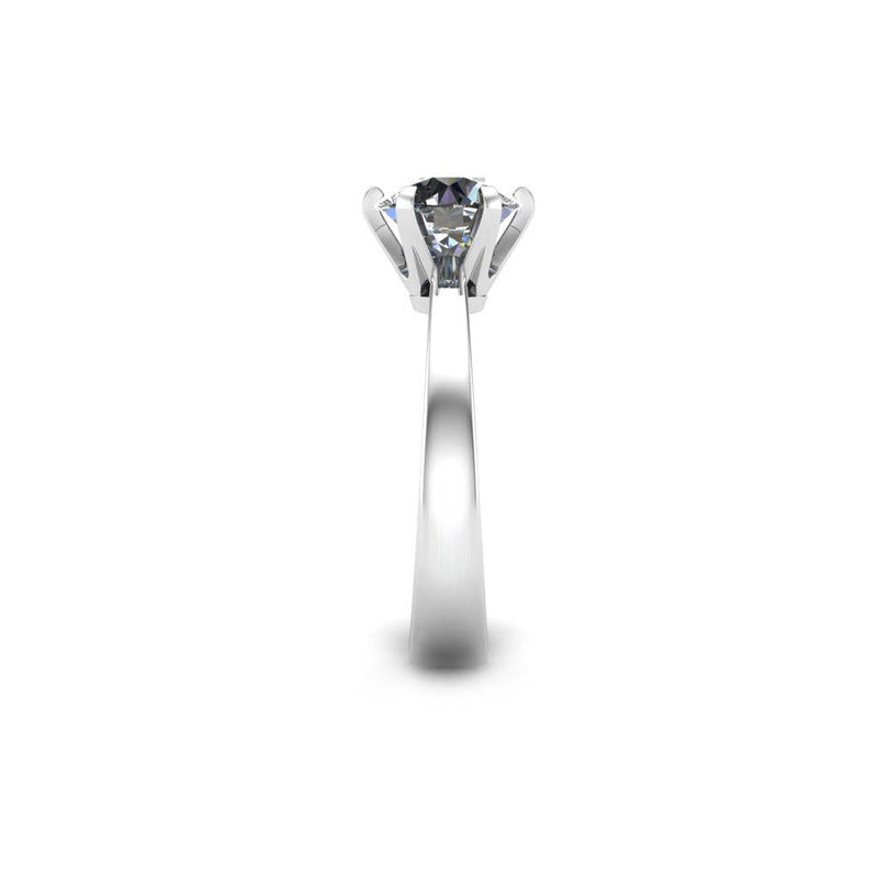 Ornella Round Brilliant Solitaire Engagement Ring in Platinum - HEERA DIAMONDS