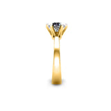 Ornella Round Brilliant Solitaire Engagement Ring in Yellow Gold - HEERA DIAMONDS