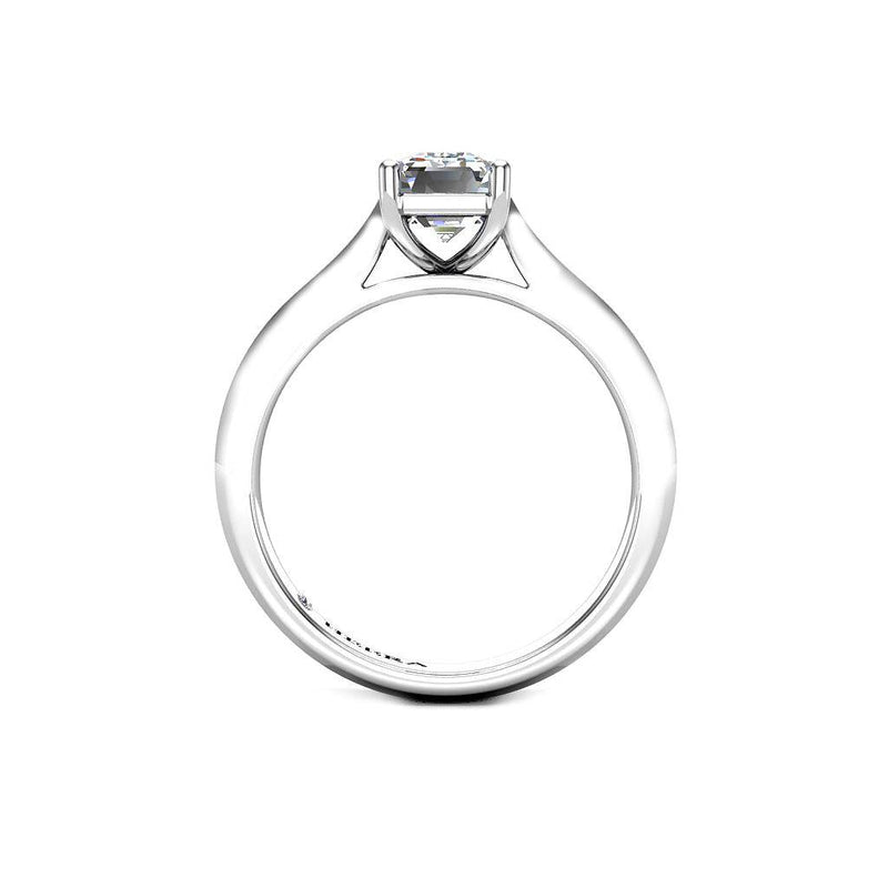 Tao Emerald Cut Solitaire Engagement Ring in Platinum - HEERA DIAMONDS