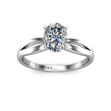 The Bow Oval Cut Diamond Engagement Ring in Platinum - HEERA DIAMONDS