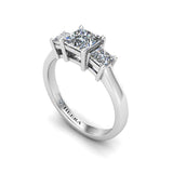 The EPrincess Trilogy Engagement Ring in Platinum - HEERA DIAMONDS