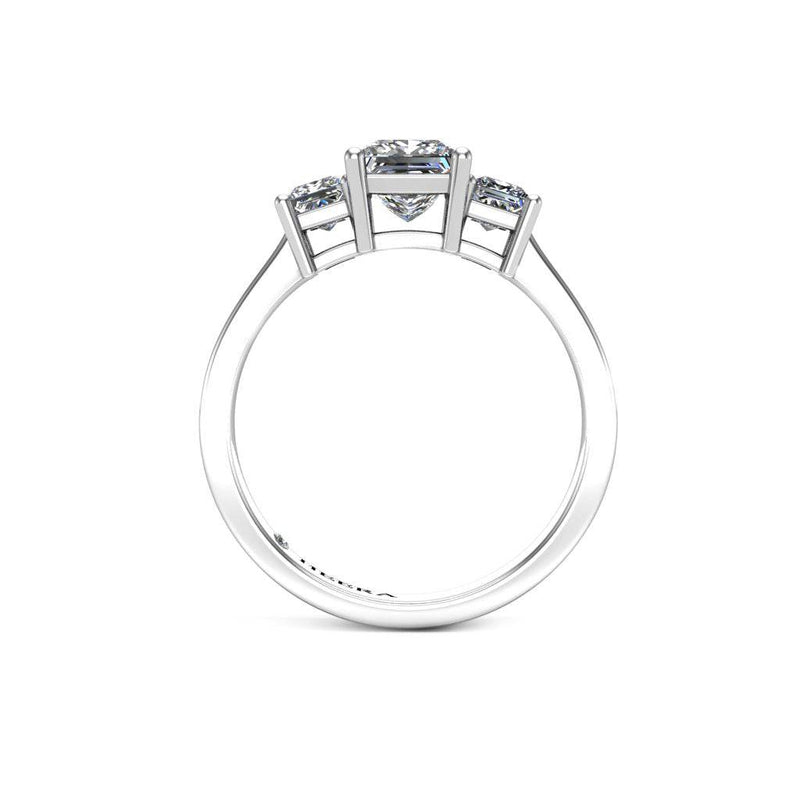 The EPrincess Trilogy Engagement Ring in Platinum - HEERA DIAMONDS