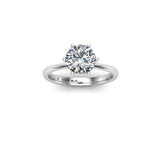 The Fairy Round Brilliant Solitaire Engagement Ring in Platinum - HEERA DIAMONDS