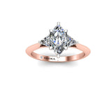 The Marquise Trillion Trilogy Engagement Ring in Rose Gold - HEERA DIAMONDS