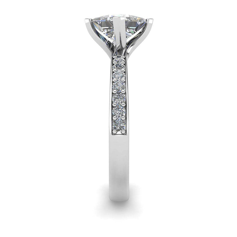 The Princess Star Engagement Ring in Platinum - HEERA DIAMONDS