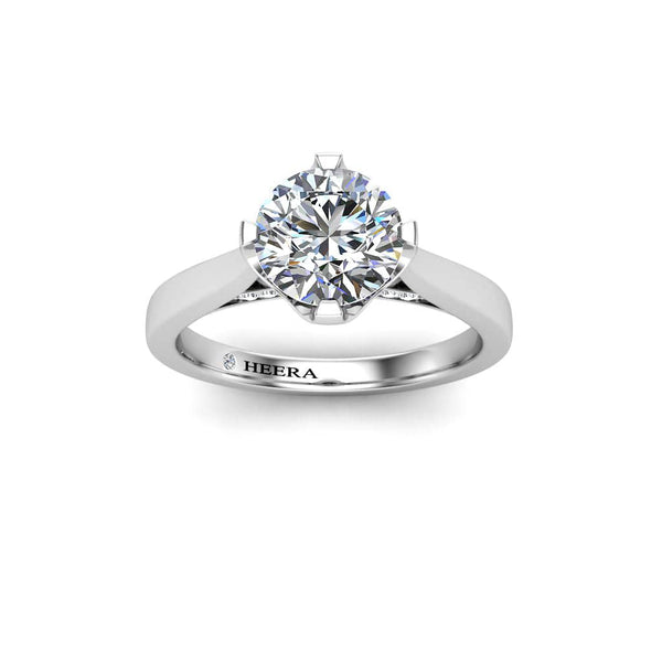 The Rialto Round Brilliant Solitaire Engagement Ring in Platinum - HEERA DIAMONDS