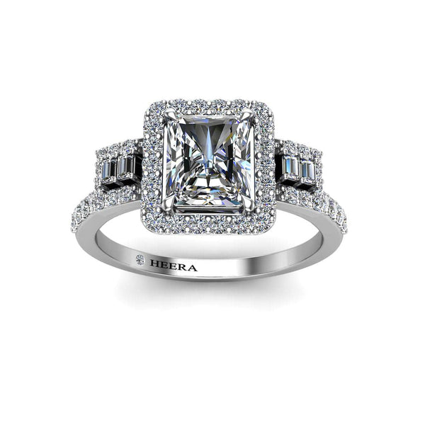 The Vintage Princess Engagement Ring in Platinum - HEERA DIAMONDS
