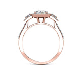 The Vintage Princess Engagement Ring in Rose Gold - HEERA DIAMONDS
