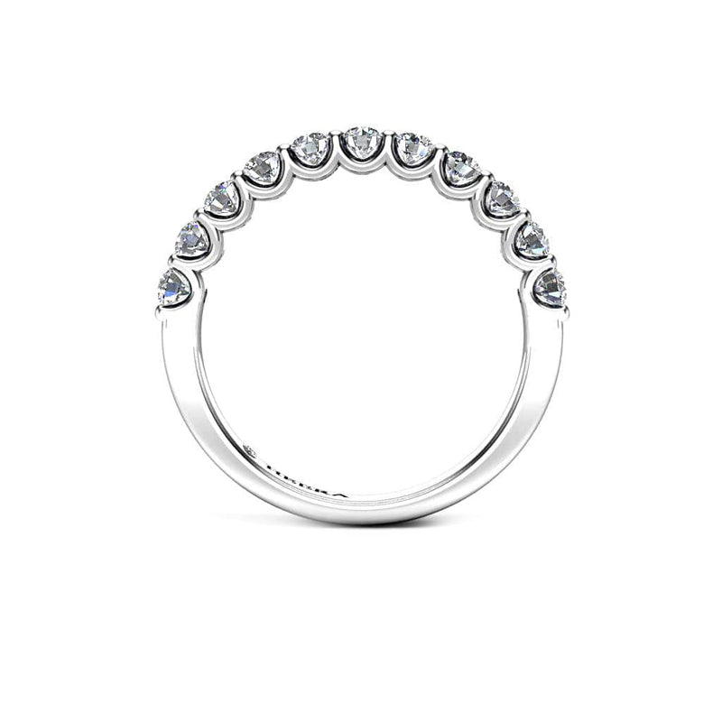Round Brilliant Scallop Setting Half Eternity Ring - HEERA DIAMONDS