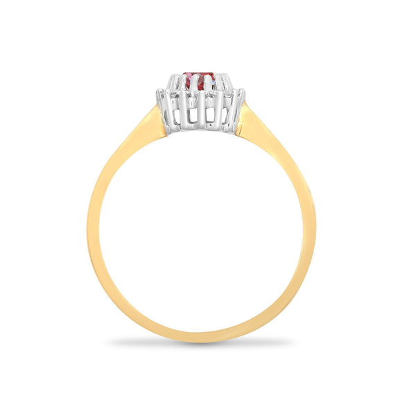 9ct Yellow Gold Diamond And Ruby Ring - HEERA DIAMONDS