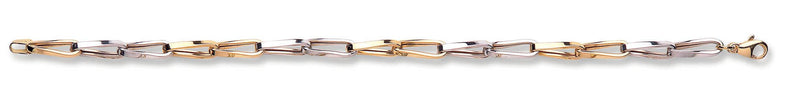 Two Colour Gold Link Bracelet - HEERA DIAMONDS