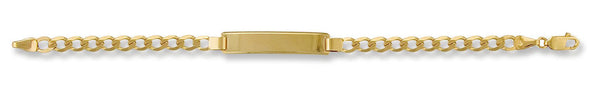 Yellow Gold Curb Chain Identity Bracelet for Babies - HEERA DIAMONDS