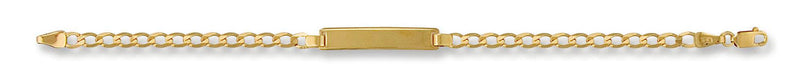 Yellow Gold Curb Chain Identity Bracelet for Ladies - HEERA DIAMONDS