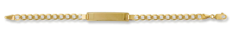 Yellow Gold Curb Chain Identity Bracelet for Ladies - HEERA DIAMONDS
