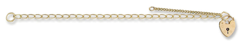 Yellow Gold Open Curb Padlock Bracelet - HEERA DIAMONDS