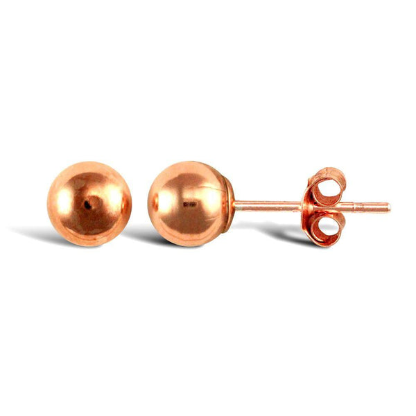 9ct Rose Gold Polished Stud Earrings - HEERA DIAMONDS