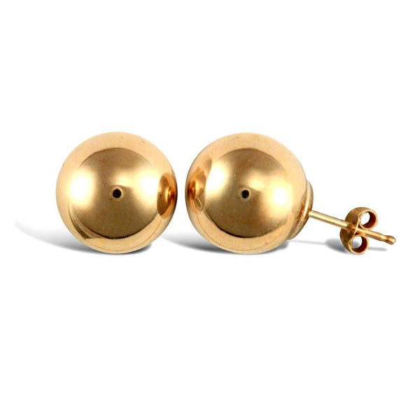 9ct Yellow Gold Ball Stud Earrings - HEERA DIAMONDS