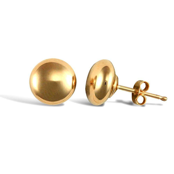 9ct Yellow Gold Domed Ball Stud Earrings - HEERA DIAMONDS