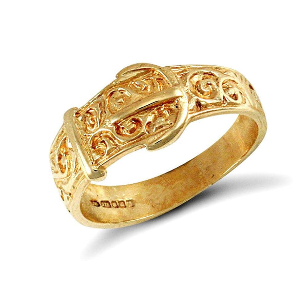 9ct Yellow Gold Baby Buckle Ring - HEERA DIAMONDS
