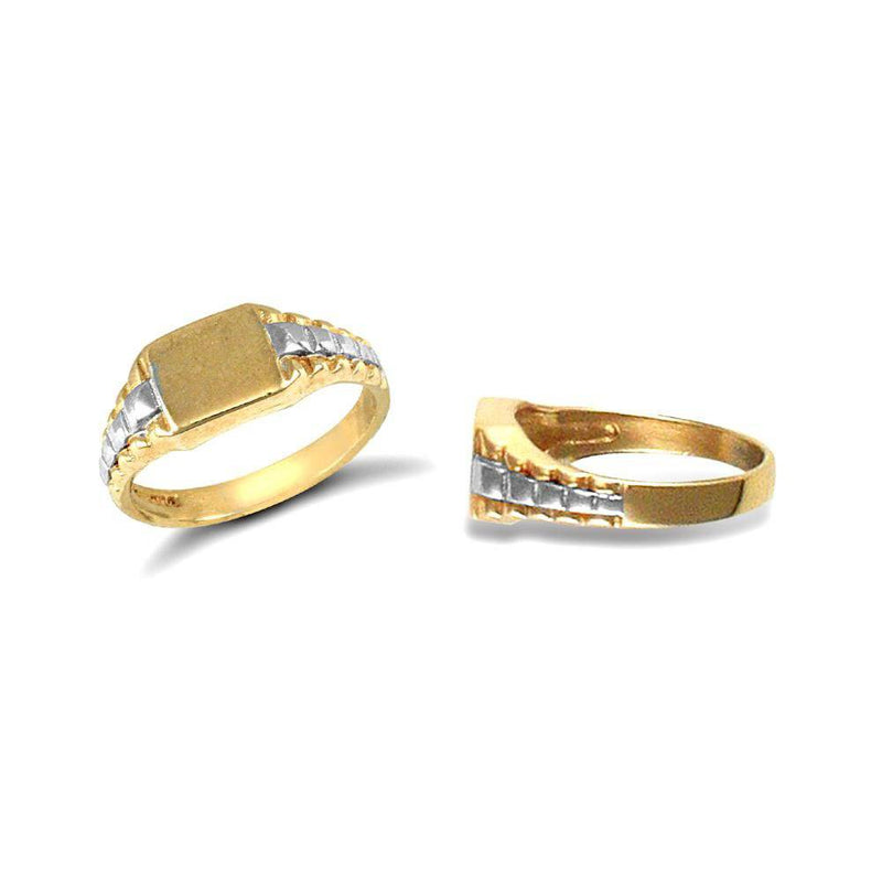 9ct Yellow Gold Children's Signet Ring - HEERA DIAMONDS