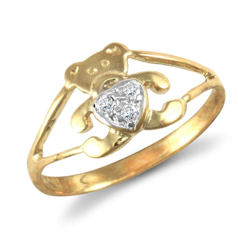 9ct Yellow Gold Cubic Zirconia Children's Ring - HEERA DIAMONDS