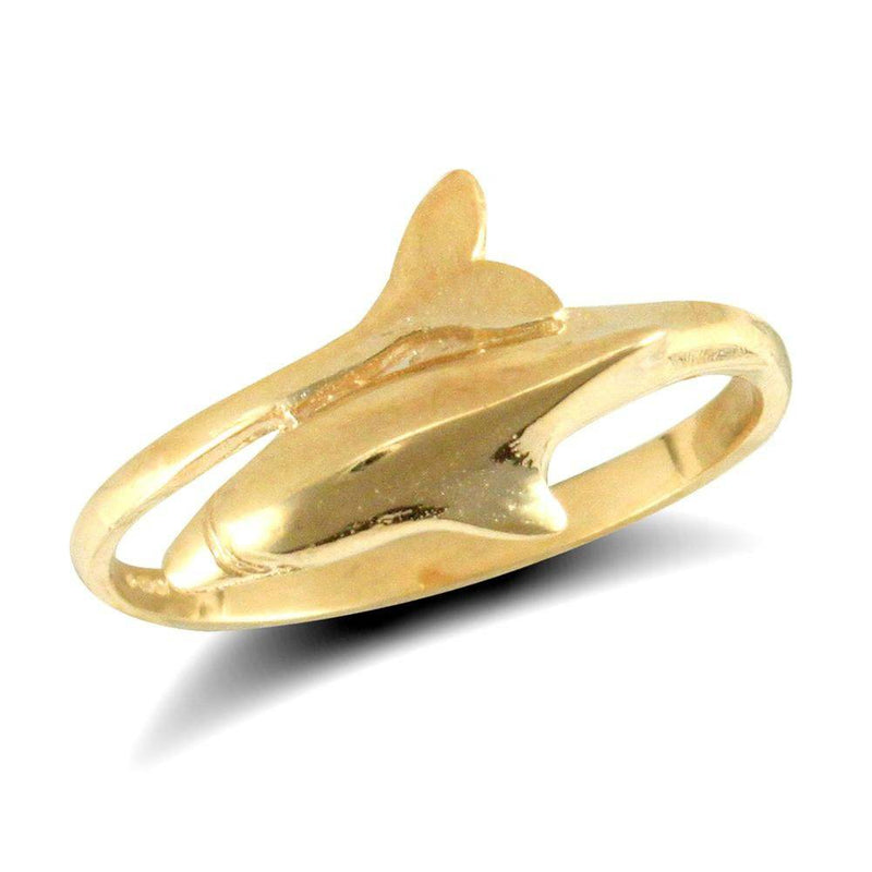 9ct Yellow Gold Dolphin Ring - HEERA DIAMONDS