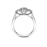 MARMALADE - Cushion and Pears Trilogy Engagement Ring in Platinum - HEERA DIAMONDS
