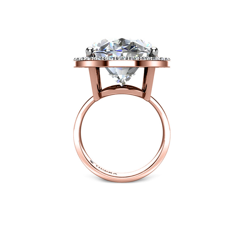 CORAL - Oval Cut Engagement Ring with Halo in Rose Gold - HEERA DIAMONDS
