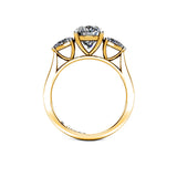 TARTE - Oval and Pears Trilogy Engagement Ring in Yellow Gold - HEERA DIAMONDS