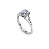 MANTIS - Round Brilliants Trilogy Engagement Ring in Platinum - HEERA DIAMONDS