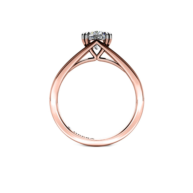 SLOANNE - Cushion Cut Diamond Solitaire Engagement Ring in Rose Gold - HEERA DIAMONDS