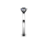 JHENE - Round Brilliant Diamond Solitaire Engagement Ring in Platinum - HEERA DIAMONDS