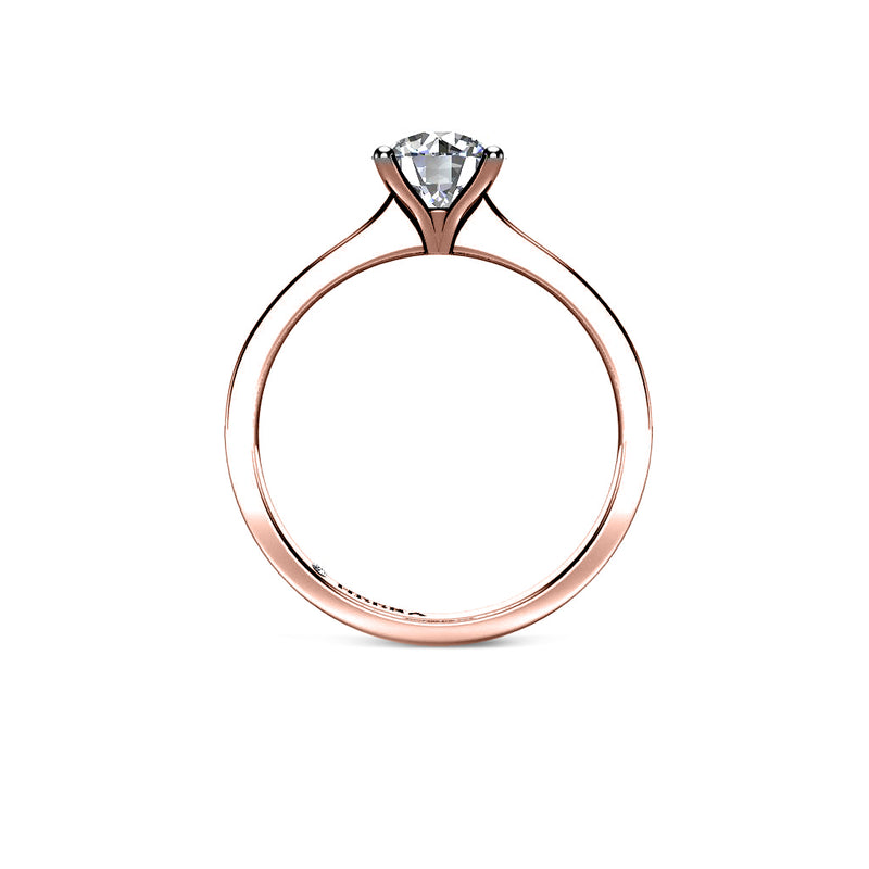 JHENE - Round Brilliant Diamond Solitaire Engagement Ring in Rose Gold - HEERA DIAMONDS
